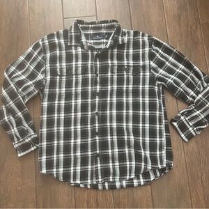 Rainforest Plaid Flannel Button Shirt Size XL Brown/Black Neutral